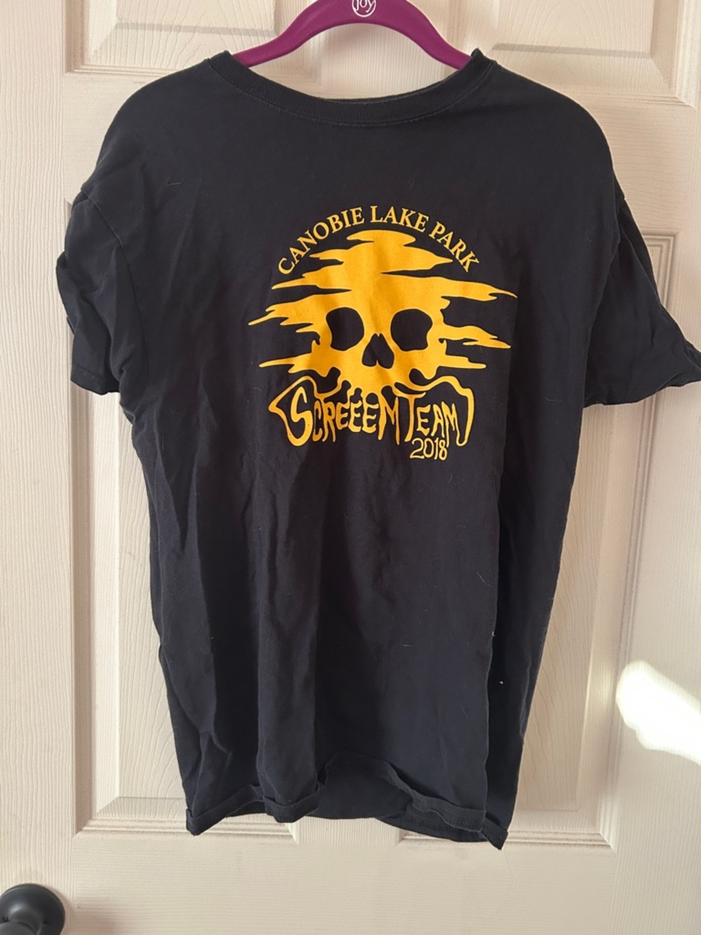 Canobie Lake Park Screeem Team 2018 Black & Yellow Graphic Tee